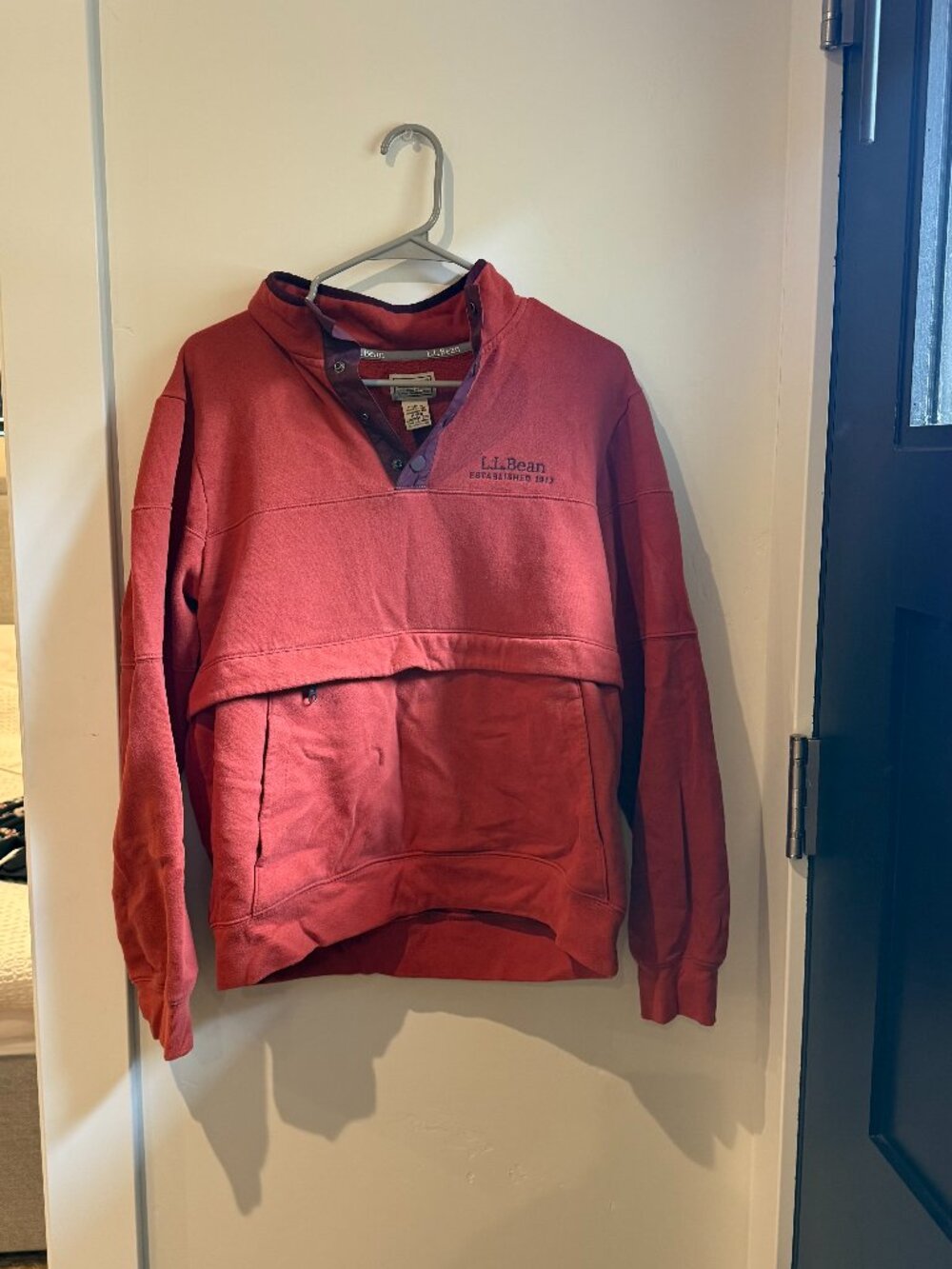 LL Bean Pullover with Zipper Front Pocket